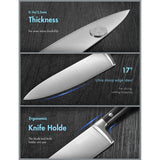 6-Piece: Aicok German Stainless Steel Kitchen Knife Set