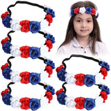 6-Piece: Patriotic Flower Headbands