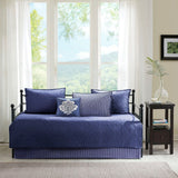 6 Piece Reversible Daybed Cover Set Navy Daybed