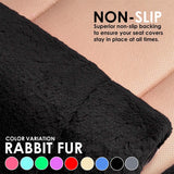 6-Piece Set: Doe16 Faux Rabbit Fur Car Seat Cushions