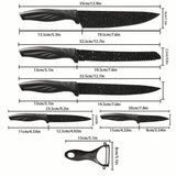 6-Piece Set: High Carbon Stainless Steel Sharp Kitchen Knives