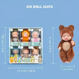 6-Piece Set: Princess Doll Gift Box