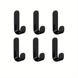 6-Pieces: Easy Install J-Shaped Hooks