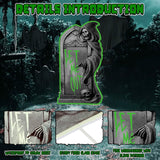 6-Pieces: Glow in the Dark Halloween Yard Sign Decorations with 12 Stakes