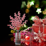 6-Pieces: Red White Candy Christmas Tree Decorations