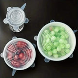 6-Pieces: Reusable Durable Food Storage Bowl Lids