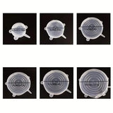 6-Pieces: Reusable Durable Food Storage Bowl Lids