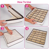 6-Pieces Set: Foldable Underwear Organizer Divider Container