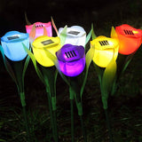 6-Pieces: Solar Garden Tulip Flower Lights