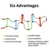 6 Rungs Swing Climbing Rope Ladder Hang for Children Playground Exercise