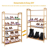 6 Tier Bamboo Shoe Rack Organizer
