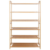 6 Tier Bamboo Shoe Rack Organizer