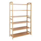 6 Tier Bamboo Shoe Rack Organizer