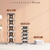 6-Tier Foldable Vertical Shoe Rack