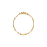 10K Yellow Gold 1/4 Cttw Round-Cut Diamond Basket Weave Rope Chain Style 7" Bracelet (H-I Color, I1-I2 Clarity)