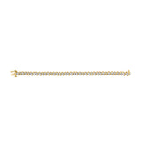 18K Yellow Gold 4.0 Cttw Round-Cut Diamond S-Link 7" Inch Tennis Bracelet (I-J Color, SI1-SI2 Clarity)