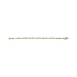 10K Yellow Gold 1.00 Cttw Round-Cut Diamond Spiral Link 7" Bracelet (H-I Color, I2-I3 Clarity)