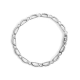 14K White Gold 1.00 Cttw Princess-Cut Diamond Link Bracelet (I-J Color, I1-I2 Clarity) - Size 7.25