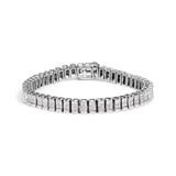 14K Yellow Gold 3.0 Cttw Princess Cut Quad Invisible Set Tennis Bracelet (H-I Color, SI1-SI2 Clarity) - 7â€