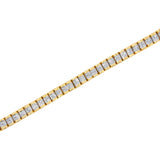 14K Yellow Gold 3.0 Cttw Princess Cut Quad Invisible Set Tennis Bracelet (H-I Color, SI1-SI2 Clarity) - 7â€