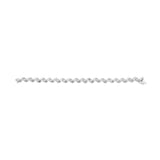 14K White Gold 2.00 Cttw Diamond Cluster and Spiral Link Bracelet (I-J Color, I1-I2 Clarity) - 7"
