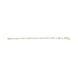 10K White and Yellow Gold 1.00 Cttw Diamond Oval Shaped Cluster Link  Bracelet (I-J Color, SI2-I1 Clarity) - 7" Inches