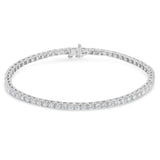IGI Certified 4.0 Cttw Diamond 14K White Gold Classic 7â€ Tennis Bracelet (H-I Color, I1-I2 Clarity)