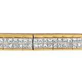 14K Yellow Gold Princess Cut Diamond Banded Bracelet (1.00 cttw, G-H Color, VS1-VS2 Clarity)