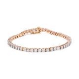 .925 Sterling Silver 1.0 Cttw Miracle-Set Diamond Round Faceted Bezel Tennis Bracelet (I-J Color, I3 Clarity) - 7"