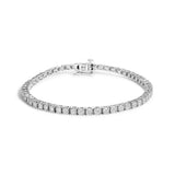 .925 Sterling Silver 3.0 Cttw Lab Grown Diamond Illusion-Set Miracle Plate Tennis Bracelet (G-H Color, VS1-VS2 Clarity) - Size 7.25"