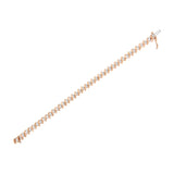 14KT Rose Gold Plated Sterling Silver Diamond S Link Tennis Bracelet (2 cttw, J-K Color, I1-I2 Clarity) - Size 7.5"
