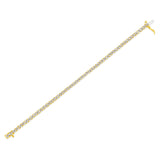 14K Yellow Gold Plated .925 Sterling Silver 3.0 Cttw Miracle-Set Diamond Tennis Bracelet (L-M Color, I2-I3 Clarity) - 7.25"