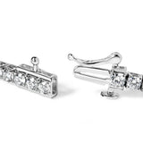 14K White Gold 4.0 Cttw Classic Lab-Grown Diamond Tennis Bracelet (F-G Color, VS2-SI1 Clarity) - 7" Inches