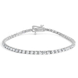 14K White Gold 5.0 Cttw Lab Grown Diamond Tennis Bracelet (F-G Color, VS1-VS2 Clarity) - 7.25" Inches