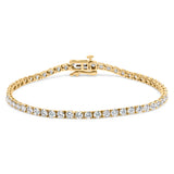 14K White Gold 5.0 Cttw Lab Grown Diamond Tennis Bracelet (F-G Color, VS1-VS2 Clarity) - 7.25" Inches