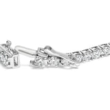 14K White Gold 7.0 cttw 4-Prong Set Lab Grown Diamond 7" Tennis Bracelet