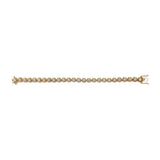 14K Yellow Gold Plated .925 Sterling Silver 3 9/10 Cttw Diamond Buttercup Style Tennis Bracelet