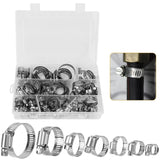 60-Pieces: Hose Clamp Stainless Steel Adjustable Worm Gear