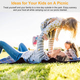 60" x 78" Foldable Waterproof Picnic Blanket with Strap