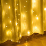 600 LED 9.8 x 19.6 FT. LED Curtain Lights with 8 Light Modes and Memory Function