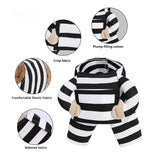 Dog Halloween Pet Costume Striped Funny Clothes