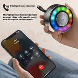 KP-594 Best-selling Metal Mini Bluetooth Speaker Wireless Portable Outdoor-Ready TF Card Support Heavy Bass RGB Lighting In Stock