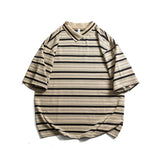 Men's Retro Striped Bottoming Pullover