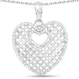 0.52 Carat Genuine White Diamond .925 Sterling Silver Pendant