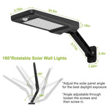 60LEDs Solar PIR Motion Sensor Remote Control Wireless Lamp