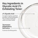 The Ordinary Glycolic Acid 7% Exfoliating Toner, Brightening and Smoothing Daily Toner for More Even-Looking Skin Tone