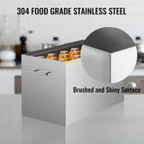 VEVOR 15 Quart Water Bath Canner - Stove Top Canning Pot with 2 Canning Racks, 304 Food Grade Stainless Steel, Flat Bottom Brushed Design, Holds 15 Quart Jars