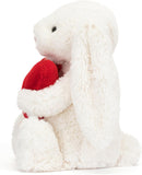 Jellycat Bashful Red Love Heart Bunny Stuffed Animal Plush Toy, Medium 12 inches