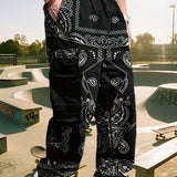 Mens Loose Fit Work Pants With A Drawstring