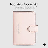 kate spade new york Morgan Magnetic Phone Wallet/Card Holder - Compatible with MagSafe Phones and Cases - Chalk Pink